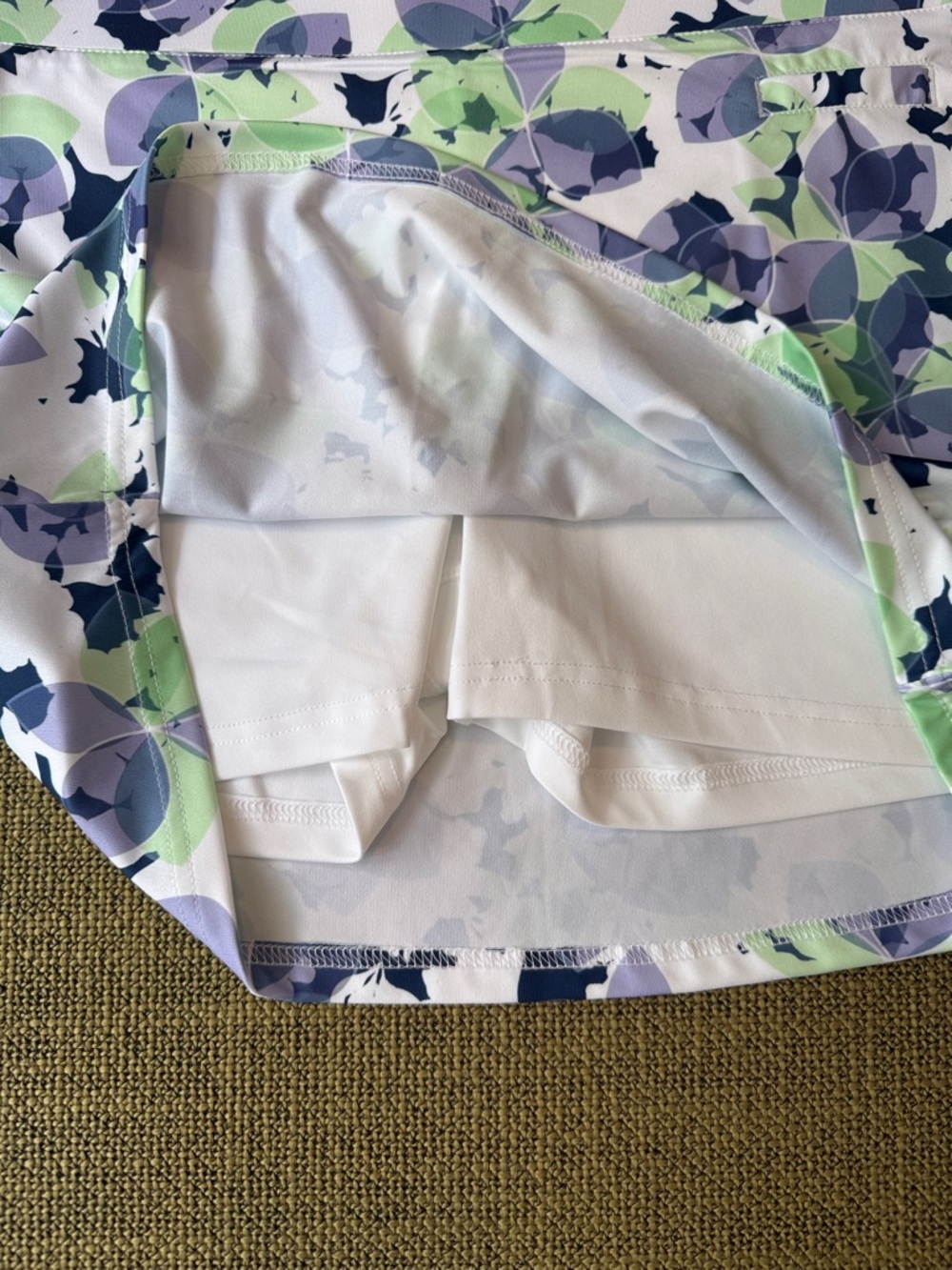 *Pebble Beach Golf Set Lavender Green Blue Sleeveless Polo Floral Skort Medium - Picture 3 of 10